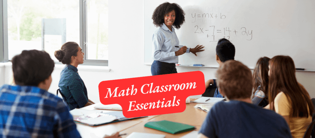 A female math teacher teaches math to students