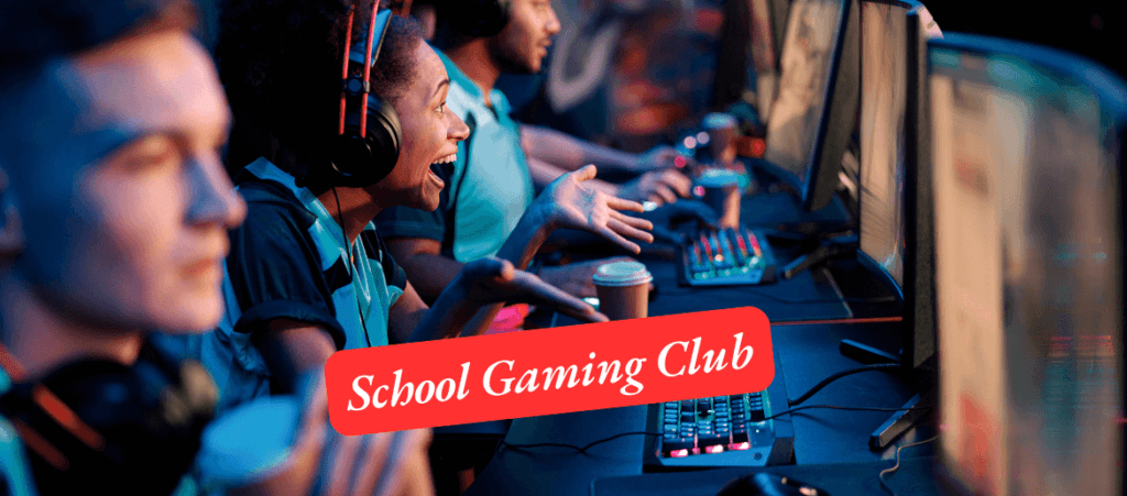 Kids are playing video games on computer