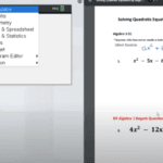 Solving Quadratic Equations by using a Graphing Calculator TI-nspire CX II