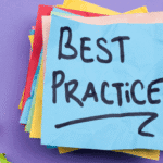 Best Practice Text on post it paper